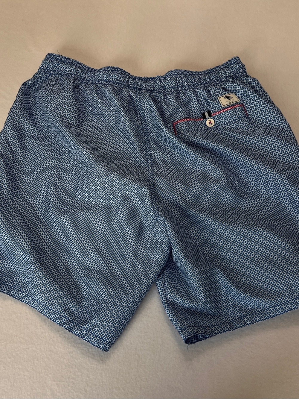 Ted Baker London The Worlds Your Lobster Swim Trunks Blue White Size 5 Large - Picture 8 of 10